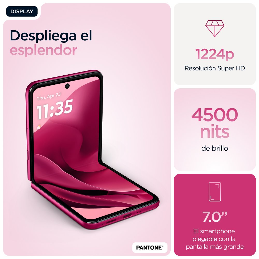 EAN 0840023294747 - Motorola razr 60 ultra 17,7 cm (6.96") SIM doble Android 15 5G USB Tipo C 16 GB 512 GB 4700 mAh Rosa imagen 35