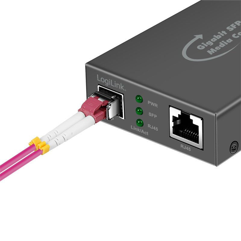 Logilink 1 Gigabit Media Converter Rj45 To Sfp