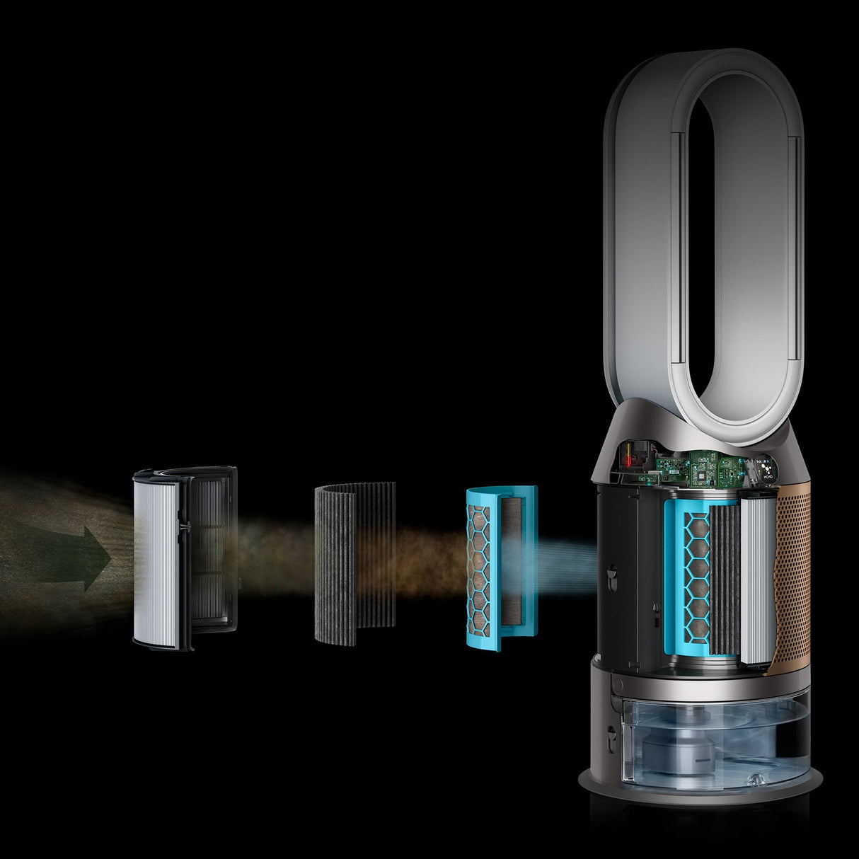 Dyson Purifier Humidify+Cool Formaldehyde 62,4 Db 40 W Blanco, Oro