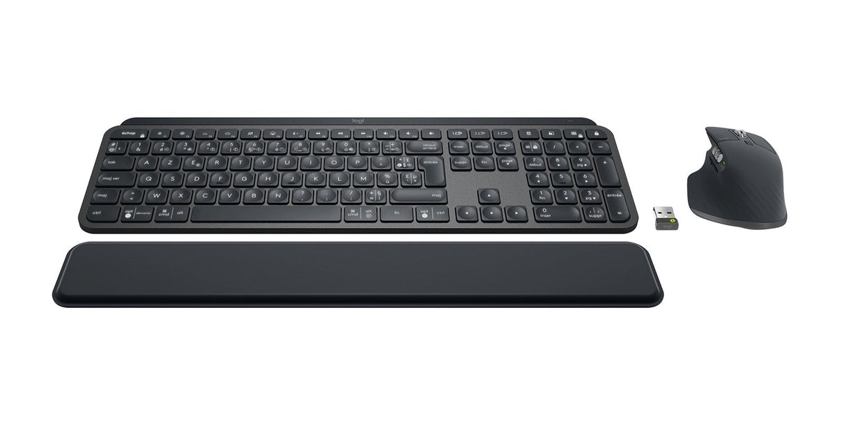 Teclado Francés Logitech Mx Keys For Business Bluetooth Azerty Grafito