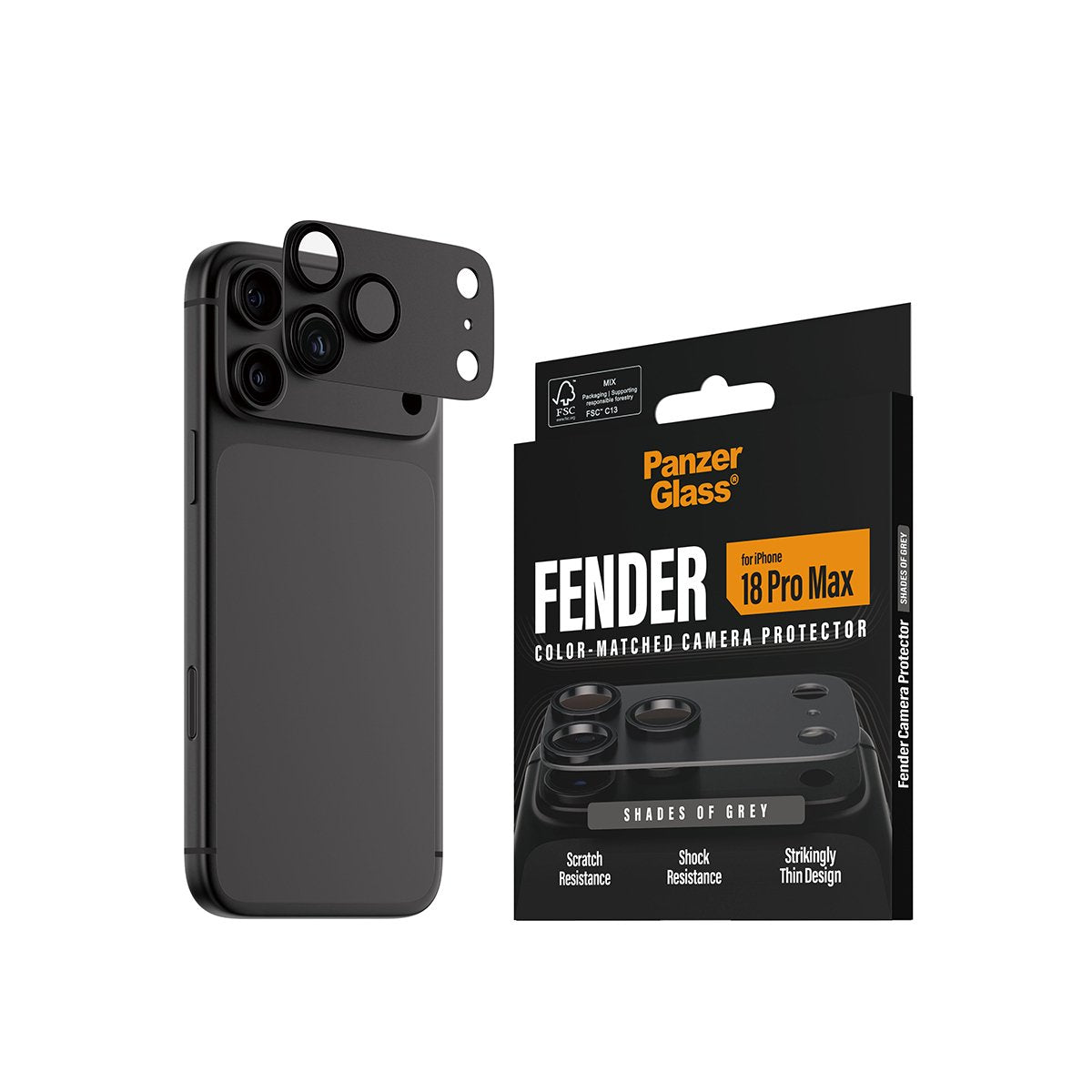 Panzerglass Fender Ip 18 Pro Max Shades Of Grey Kameraschutz