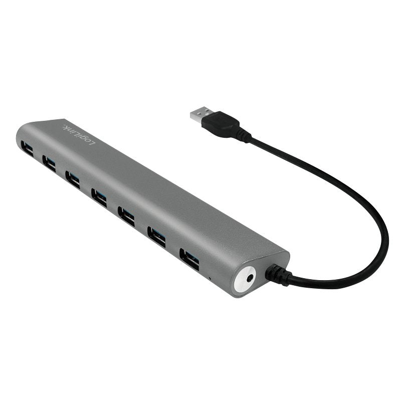 Logilink Hub 7 Puertos Usb 3.0 (3.1 Gen 1) 5000mbit/S Aluminio Gris Ua0308