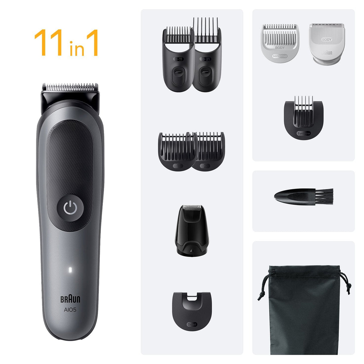 Braun Aio5560 Recortadora De Barba Y Cuerpo Todo En Uno