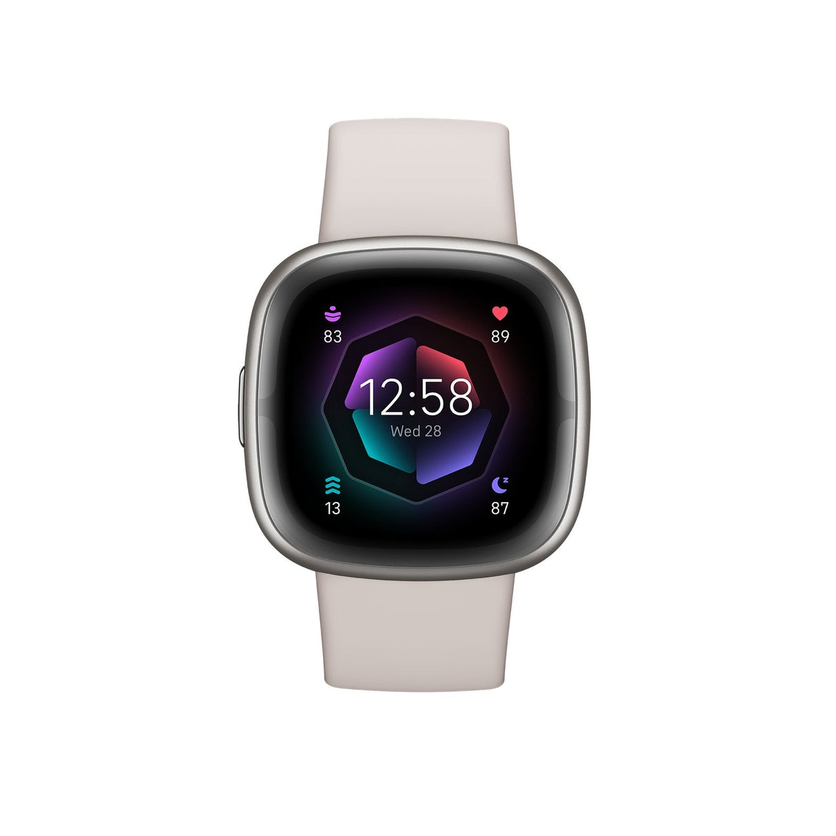 Smartwatch Fitbit Sense 2 Lunar White / Platinum