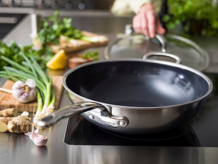 Greenpan Premiere Wok 30 Cm Stainless Steel
