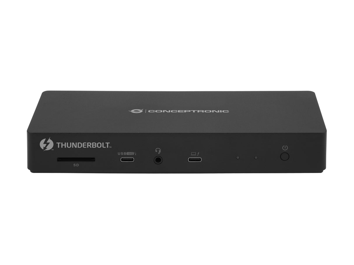 EAN 4015867240748 - Conceptronic DONN30B base para portátil y replicador de puertos Alámbrico Thunderbolt 4 Negro imagen 2