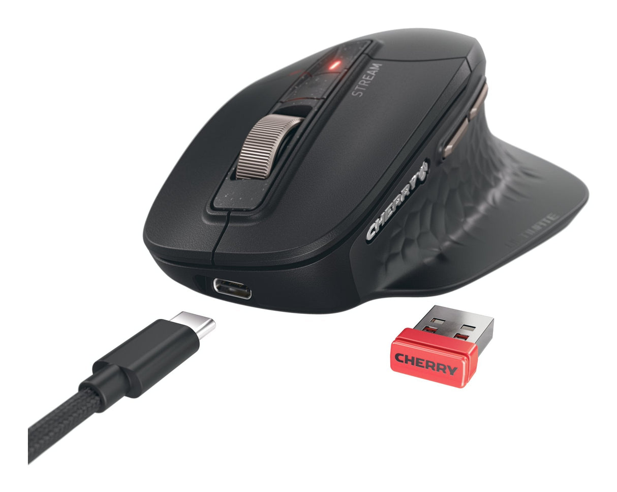 Cherry Stream Desktop Ultimate Teclado Ratón Incluido Hogar Oficina Usb + Rf Wireless + Bluetooth Qwertz Alemán Negro