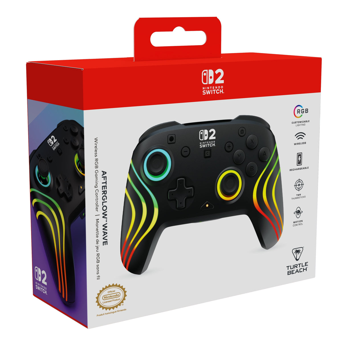 Turtle Beach Afterglow Negro Mando De Juego Rgb Inalámbrico Para Nintendo Switch 2
