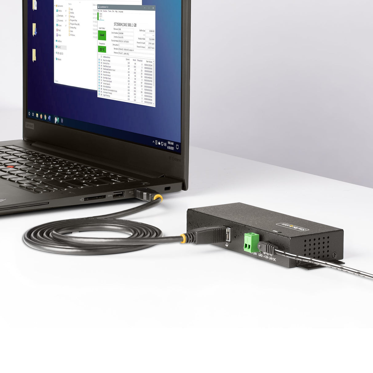 EAN 0065030898195 - StarTech.com 5G7AINDRM-USB-A-HUB hub de interfaz USB 3.2 Gen 1 (3.1 Gen 1) Type-B 5000 Mbit/s Negro imagen 8