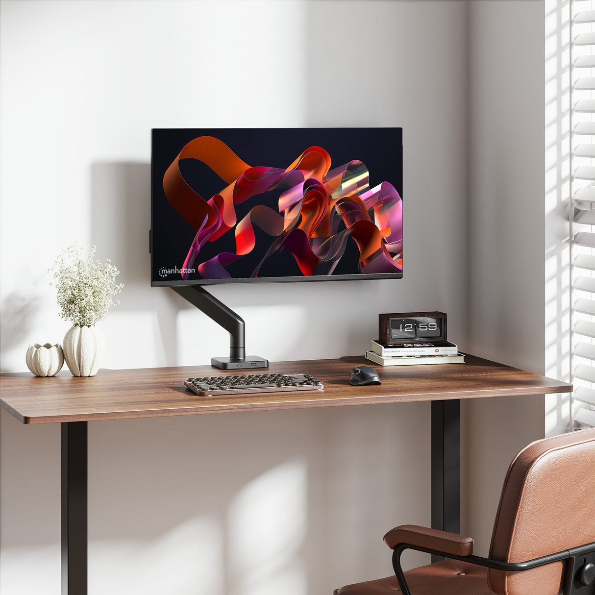 EAN 0766623462570 - Manhattan 462570 soporte para monitor 124,5 cm (49") Escritorio Negro imagen 12