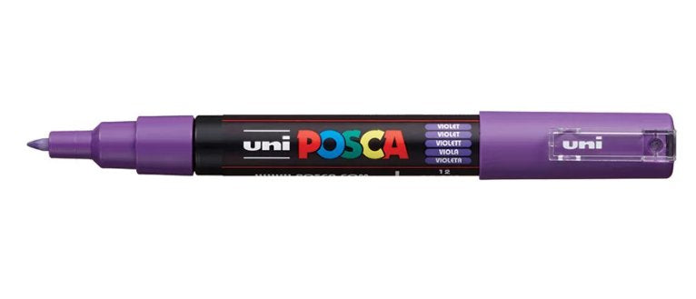Posca Marcador Pc-1m No Permanente Punta Fina 0.7mm Violeta