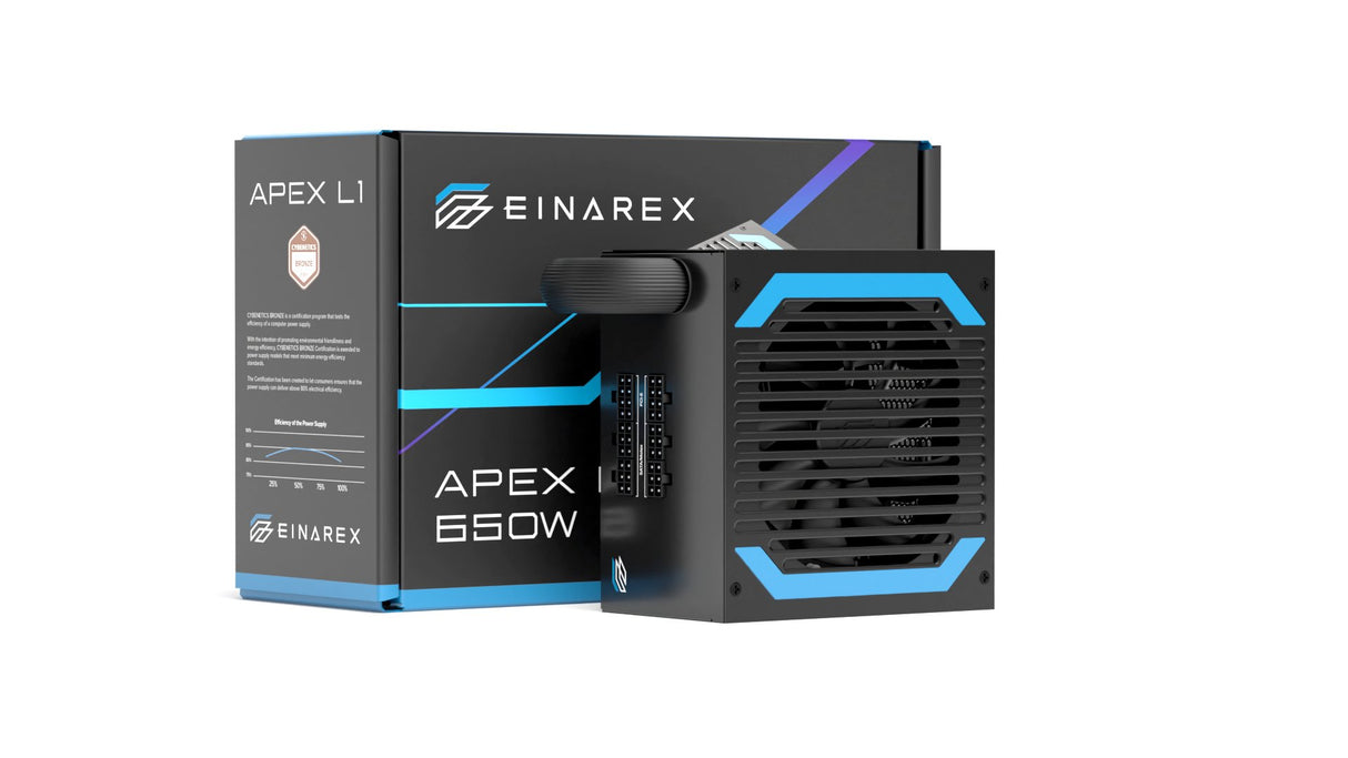 EAN 6977277361230 - Einarex EXPS-XL1-650-BK unidad de fuente de alimentación 24-pin ATX ATX Negro imagen 5