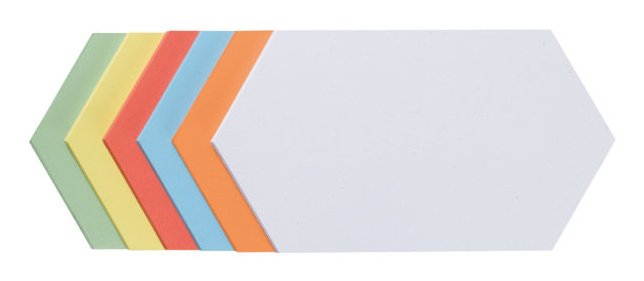 Franken Gmbh Franken - Moderationskarte - Wabe - 16.5 X 29.7 Cm - Blanco, Amarillo, Rojo, Verde, Naranja, Azul Claro (Paquete De 250)