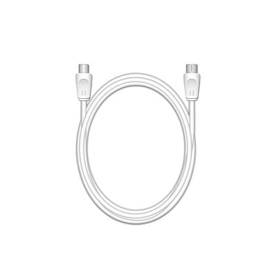 Mediarange Cable De Antena Coaxial Enchufe Acoplamiento 75ohm 3,0m Blanco