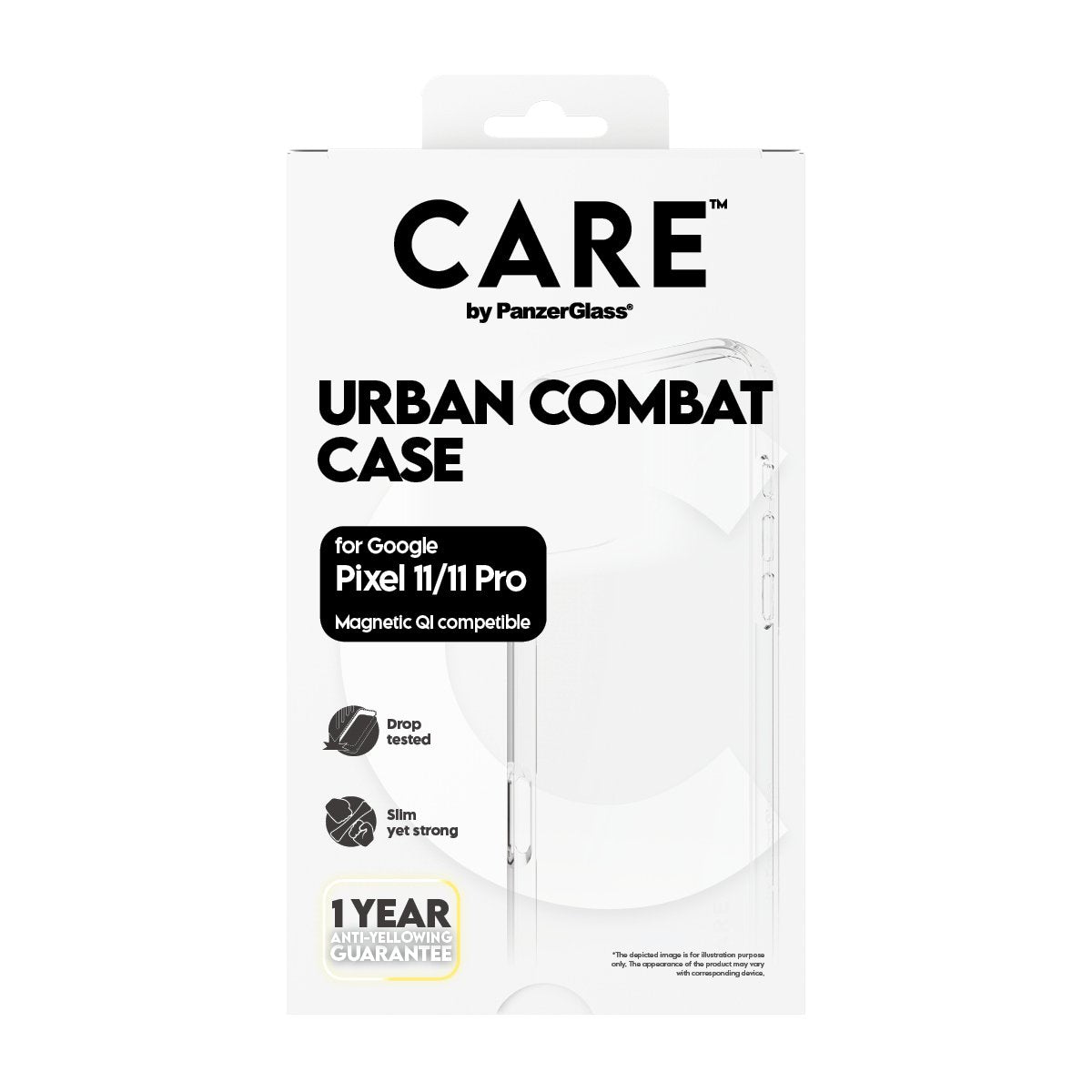 Panzerglass Care Urban Combat Case Transp. Blanco Qi Google Pixel 11/11 Pro