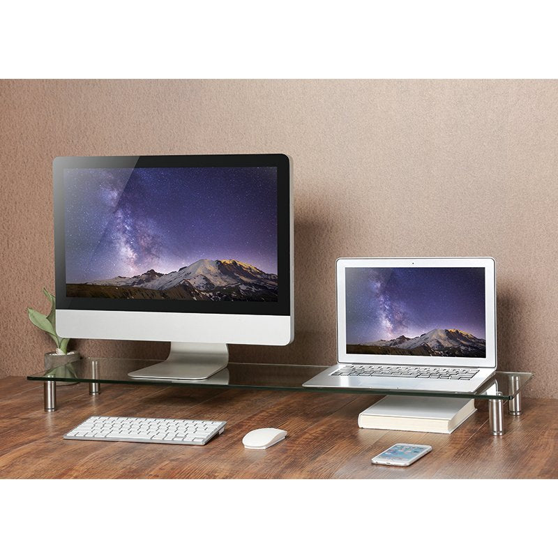 EAN 4052792049039 - LogiLink BP0060 soporte para monitor Escritorio Acero inoxidable, Transparente imagen 8