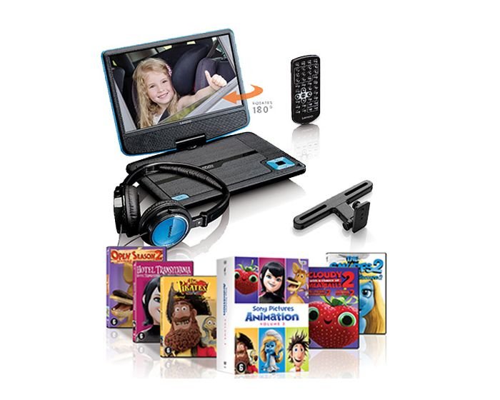 EAN 8711902037873 - Lenco DVP-910BU Reproductor de DVD portátil Convertible 22,9 cm (9") Negro, Azul imagen 1