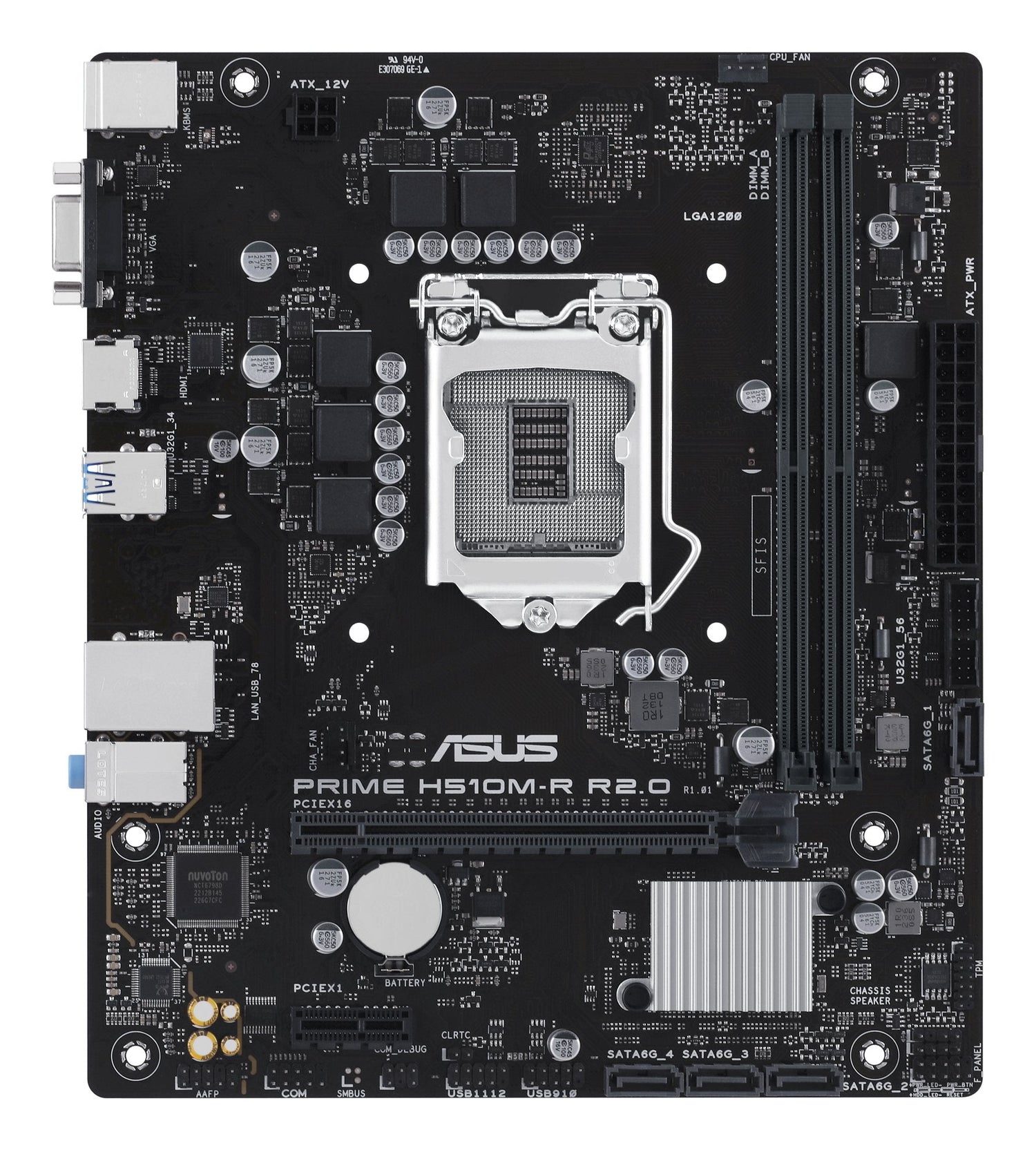 Asus Placa Base Prime H510m-R 2.0 Matx Lga1200