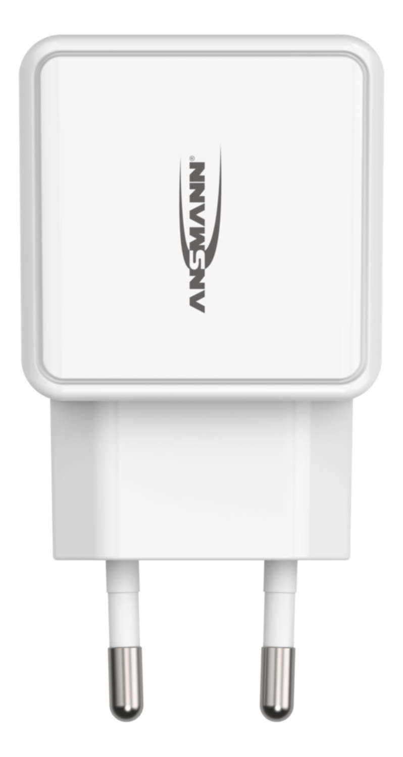 Cargador De Pared Ansmann Hc212 2xusb 2400ma Blanco