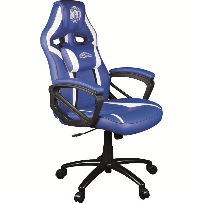 Silla Gamer Konix Mha Gran Comodidad Y Ergonomia Inclinacion Hasta 15º Color Azul Y Blanco Kon Chair Mha