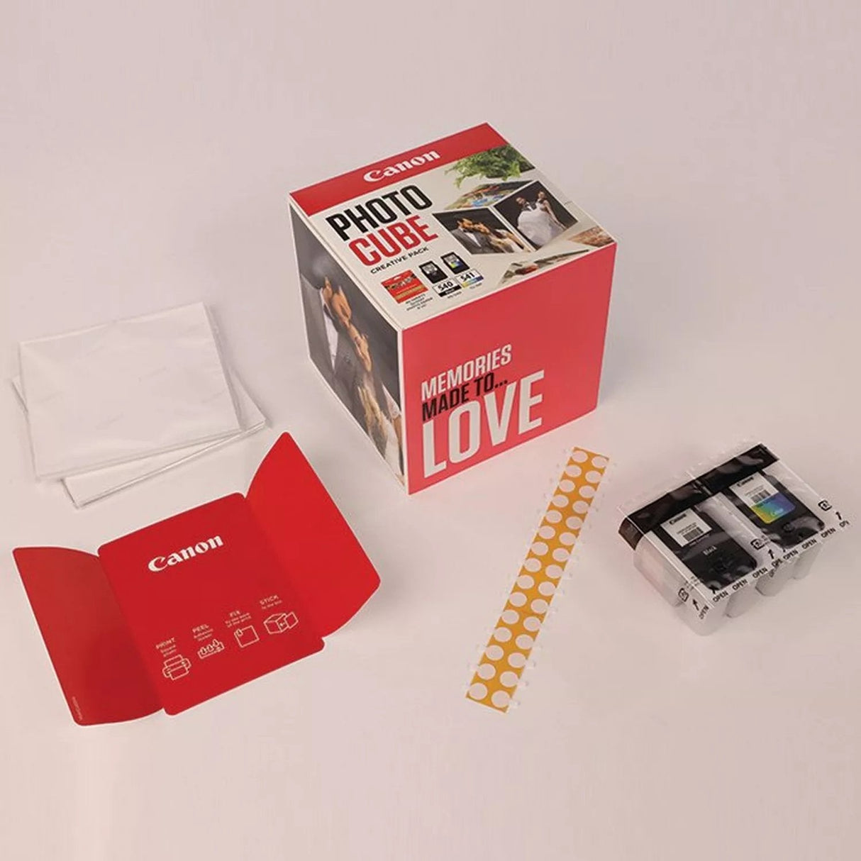 Cartucho Canon Pg 540 Cl 541 Photo Cube + Photo Paper Plus Glossy Ii 40 Hojas Pack Pink