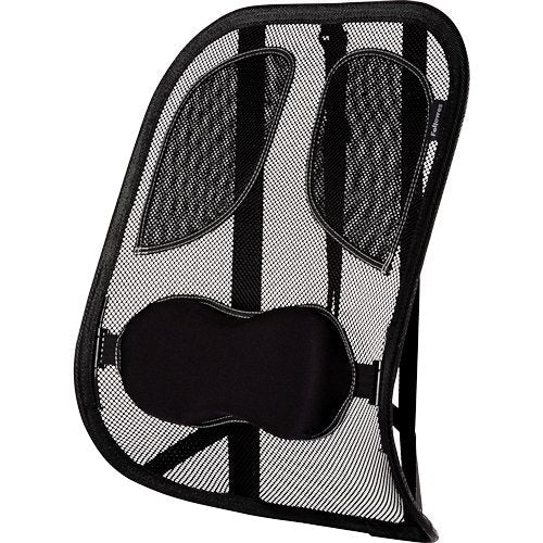 Respaldo Fellowes Mesh Professional Series Suites Cojin Lumbar - Material De Malla - Sistema Triple Tensor - Color Grafito