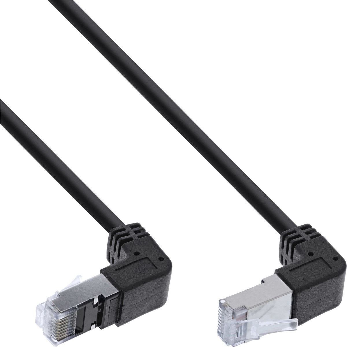 Cable De Red Inline En Ángulo Ascendente/Descendente, S/Ftp (Pimf), Cat.6, 250 Mhz, Pvc, Cobre, Negro, 0,15 M