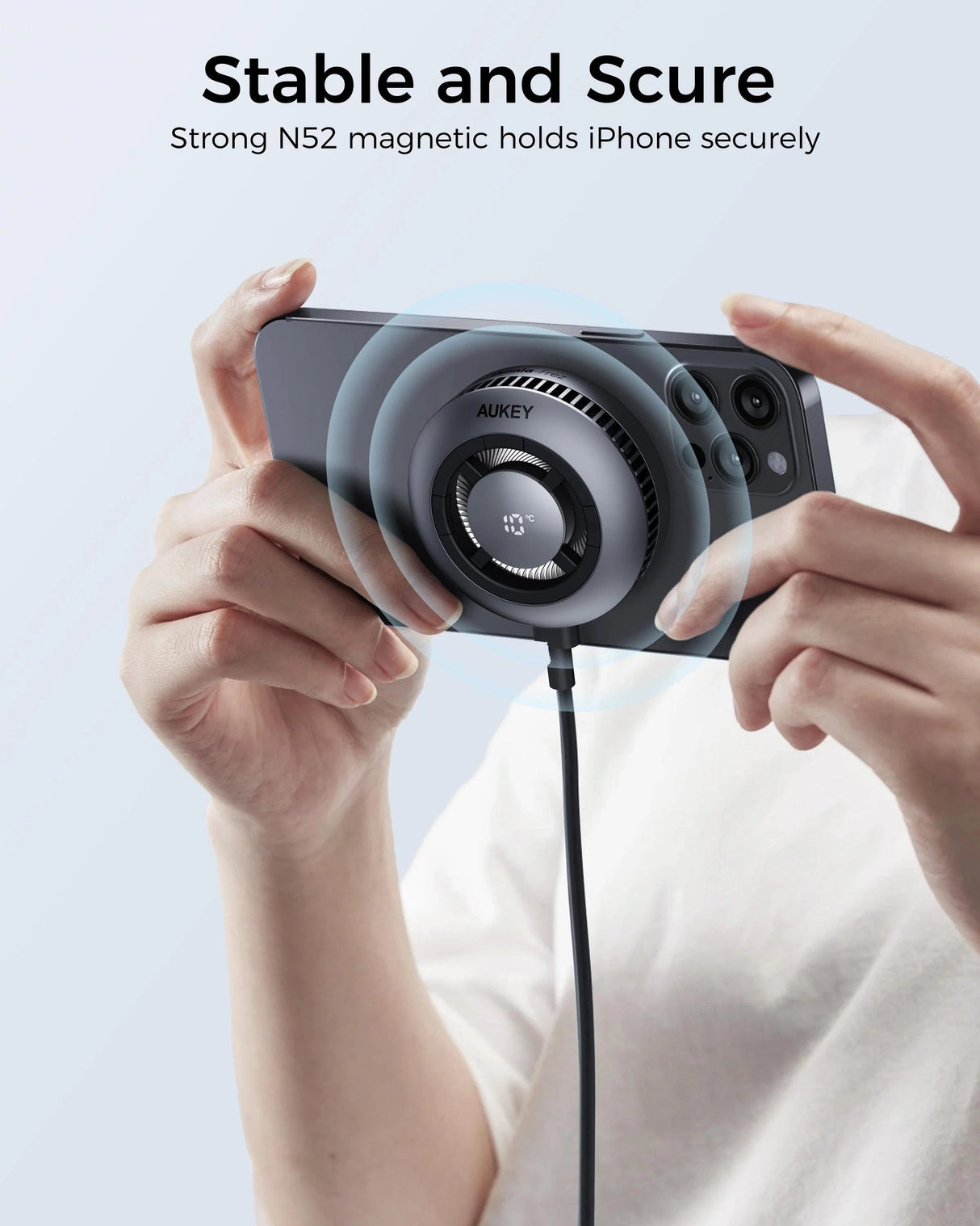 Lc-G10 Chlodzaca Ladowarka Bezprzewodowa Magsafe Qi2 15w Usb-C