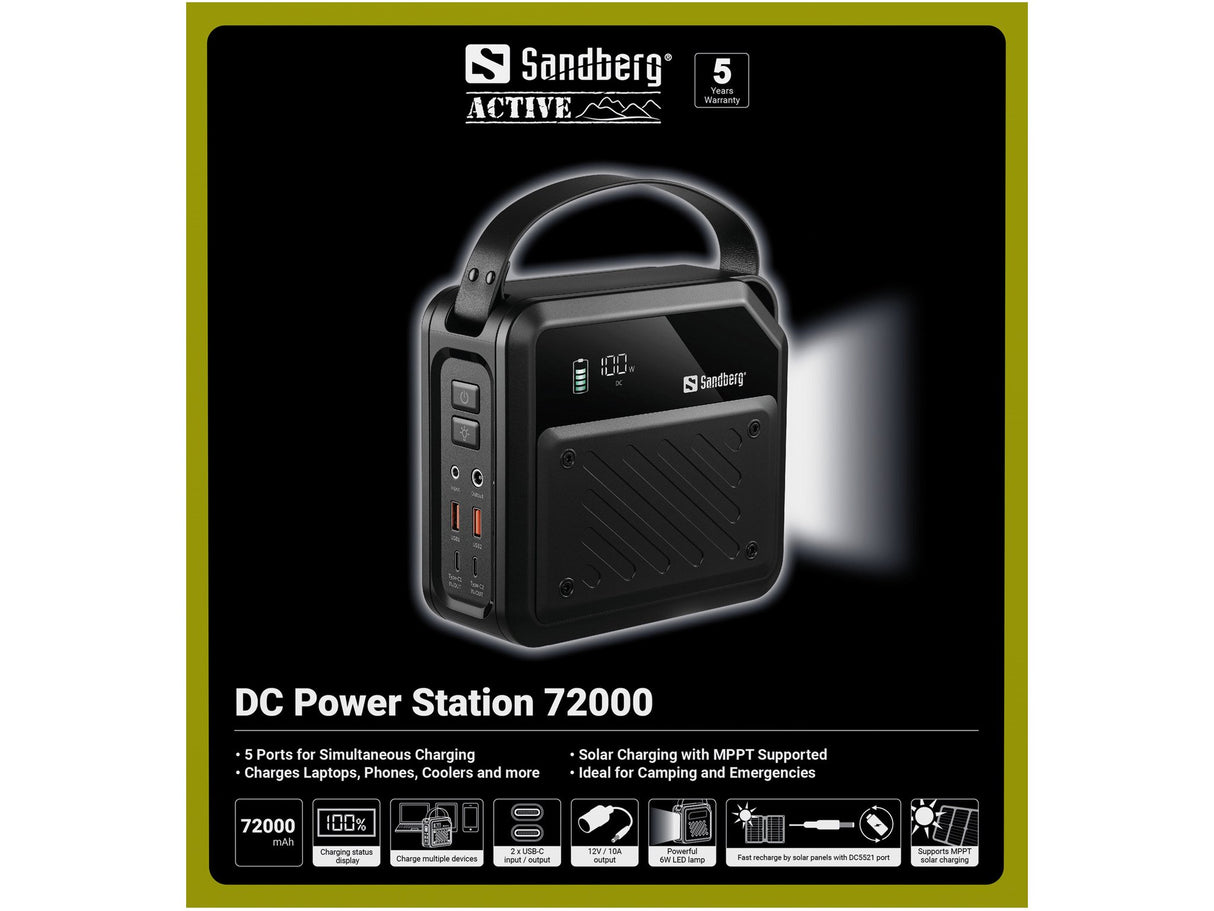 EAN 5705730421228 - Sandberg 421-22 estación de energía portátil Lithium Manganese Iron Phosphate (LMFP) 72000 mAh 200 W 2,31 imagen 8