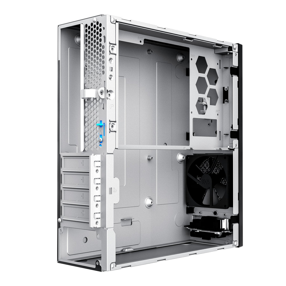 Caja Pc Unykach Uk3006 Slim Microatx Con Fuente De Alimentacion 150w - Tamaño Disco Soportado 2.5" - Usb-A 2.0/3., Usb-C Y