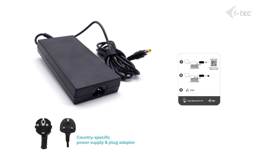I-Tec Dc Adapter 20v 6.75a 135w Accessory For Selected I-Tec Docking Stations