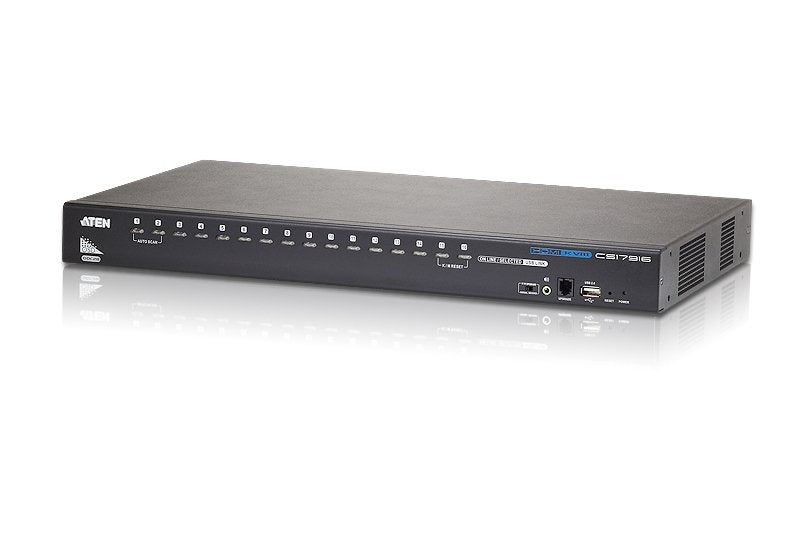 Aten Desktop Kvm 16-Port Usb - Hdmi Kvm Switch With Usb Peri Aten Cs17916, 1920 X 1200 Pixeles, Usb, Usb, Hdmi, Negro, 1u