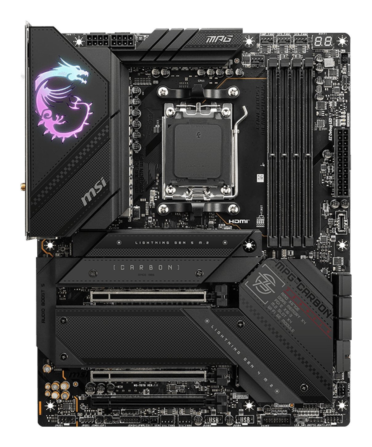 EAN 4711377004879 - MSI MPG X670E CARBON WIFI placa base AMD X670 Zócalo AM5 ATX imagen 2