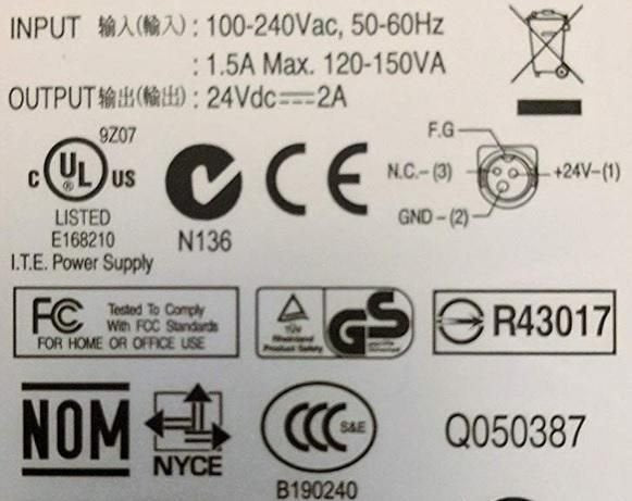 Coreparts Mbxpos-Ac0001 Adaptador E Inversor De Corriente Interior 50 W Negro