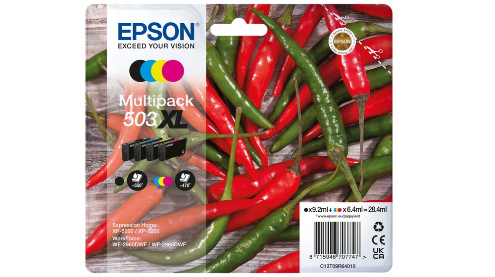EAN 8715946707747 - Epson 503XL cartucho de tinta 1 pieza(s) Original High (L) Yield Negro, Cian, Magenta, Amarillo imagen 1