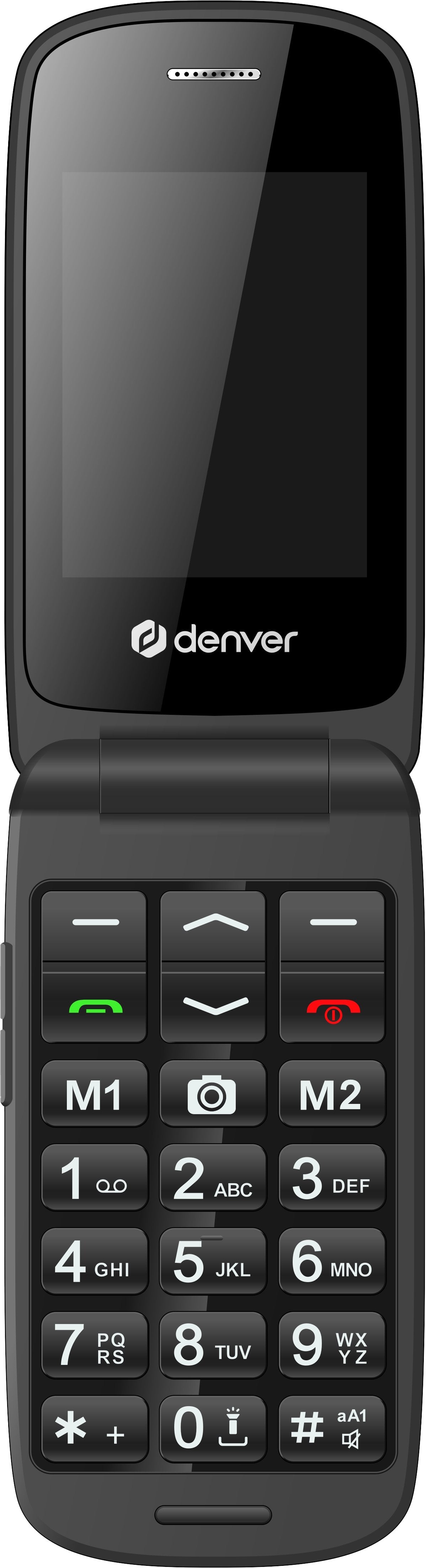 EAN 5706751074622 - Denver BAS-24600L 6,1 cm (2.4") 270 g Negro Teléfono para personas mayores imagen 4