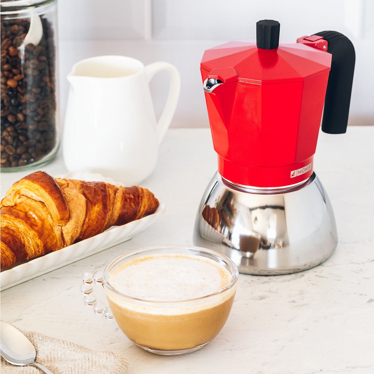 EAN 8435092433832 - Monix M863106 cafetera manual Cafetera italiana 0,37 L Rojo imagen 4