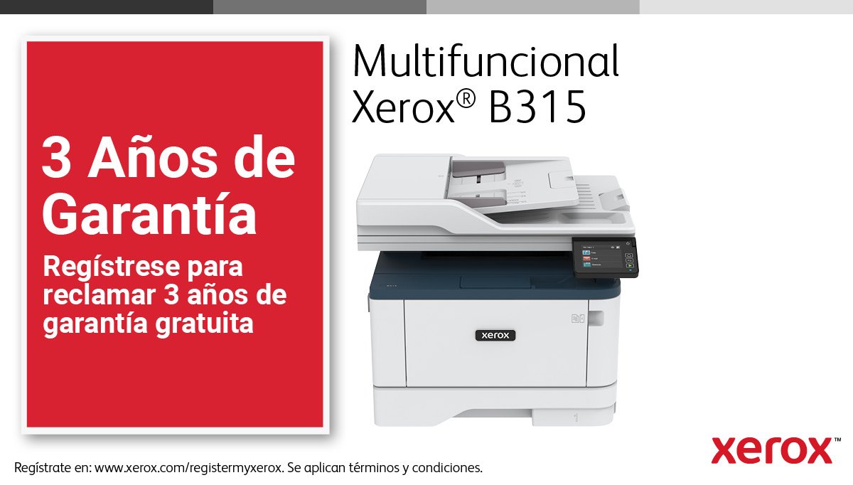 Impresora Multifunción Xerox B315, B315v/Dni