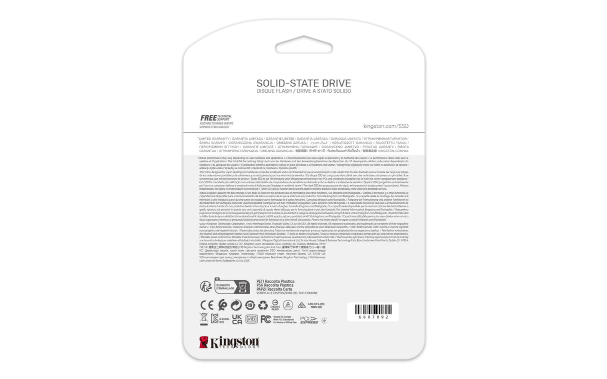 EAN 0740617346602 - Kingston Technology NV3 4 TB PCI Express 4.0 3D NAND imagen 6
