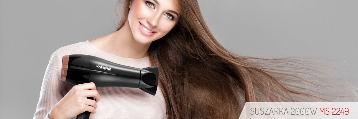 Secador De Pelo Mesko Ms 2249 2000 W, Negro Rosa