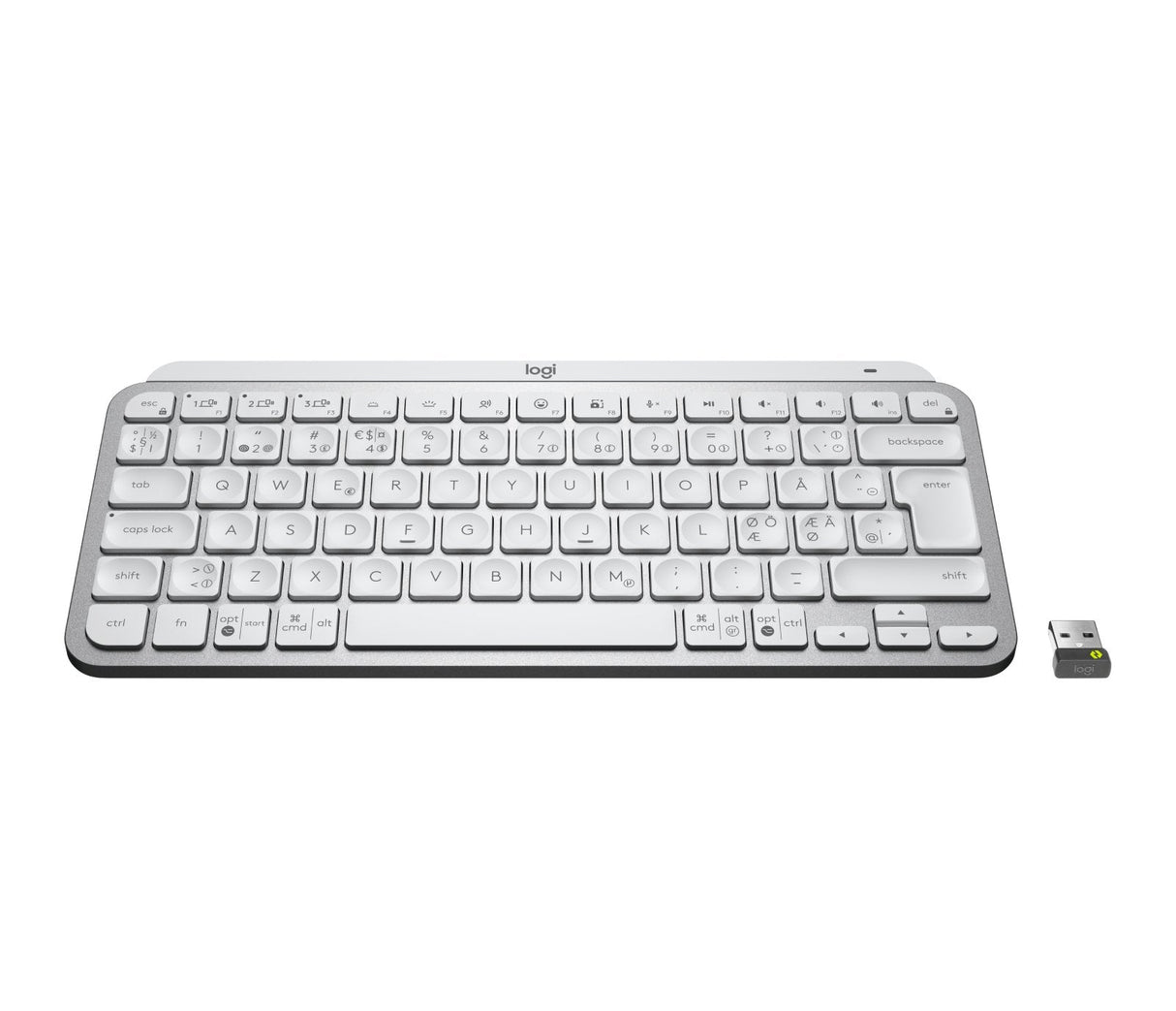 Logitech Mx Keys Mini For Business Teclado Oficina Rf Wireless + Bluetooth Qwerty Nórdico Aluminio, Blanco