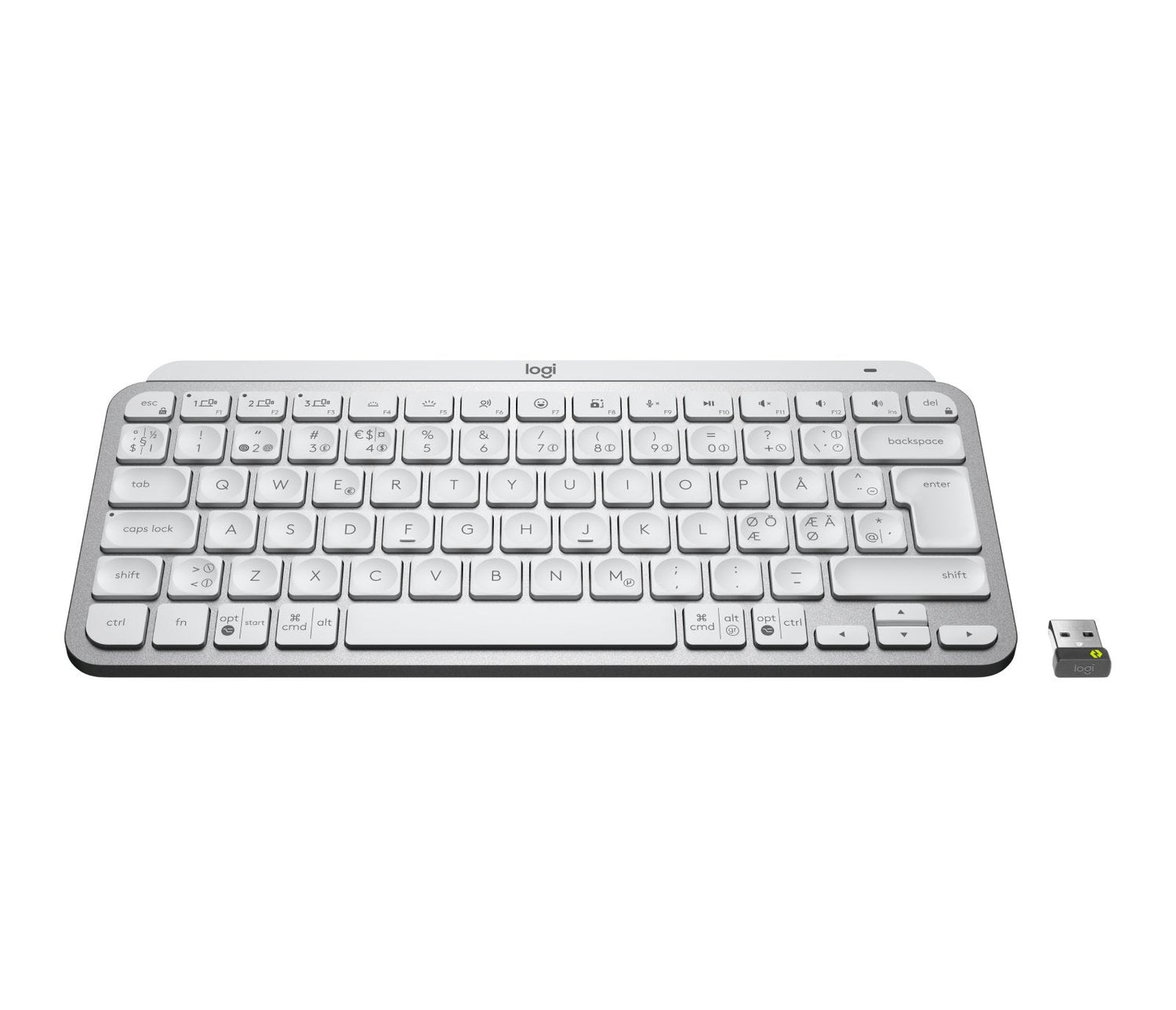Logitech Mx Keys Mini For Business Teclado Oficina Rf Wireless + Bluetooth Qwerty Nórdico Aluminio, Blanco