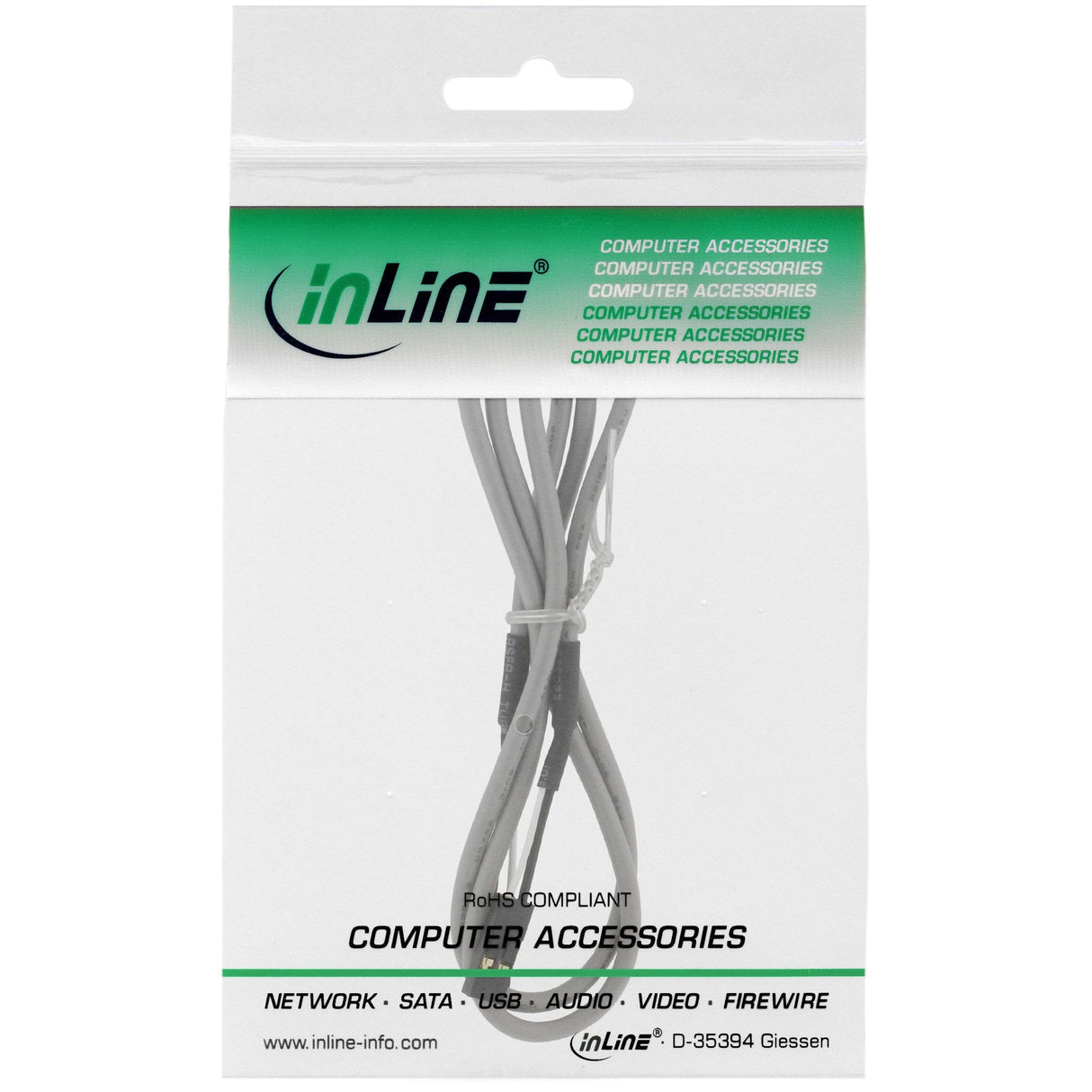 Cable De Audio Digital Interno De 2 Clavijas Inline De 0,9 M
