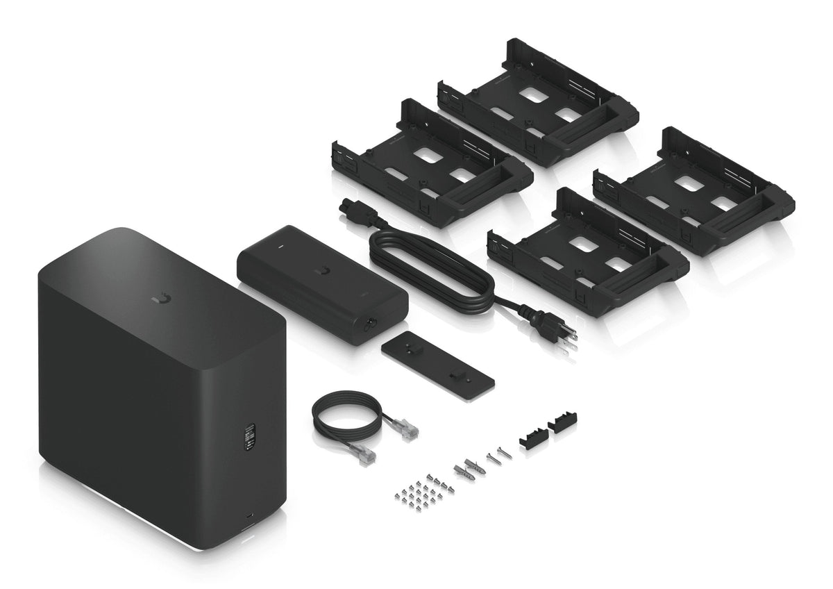 Ubiquiti Unas-4-B Unifi Nas 4x 3.5" Hdd Bays, 2.5gbe, Usb-C, Poe++ Adapter
