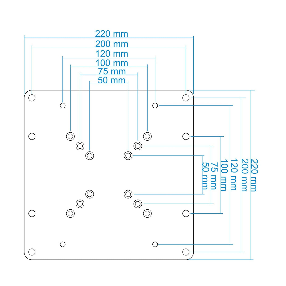 Tooq Adaptador Vesa 200x200 Para Tv De 23"-42" - Peso Max 30kg - Negro