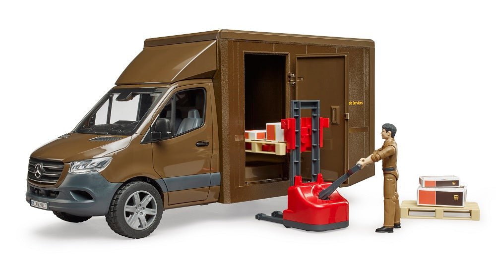 Camion Ups Bruder Mb Sprinter Con Conductor Y Accesorios, 02678