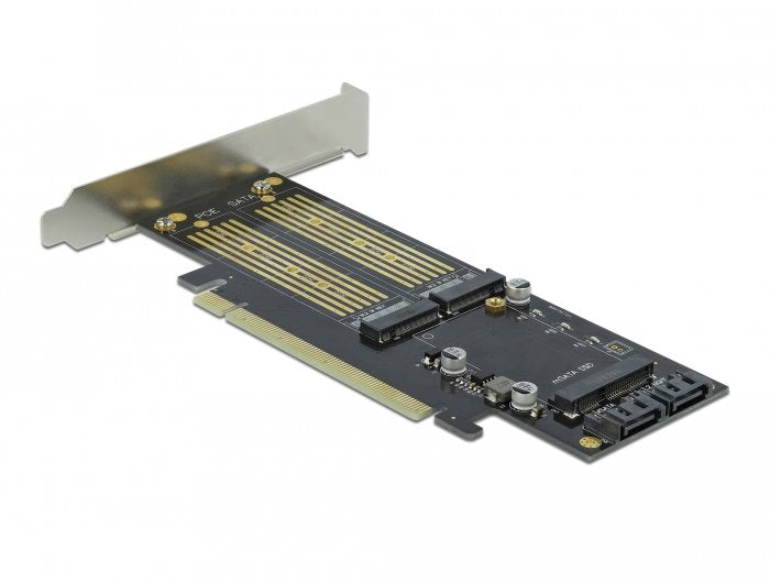 Tarjeta Delock Pci Express X16 Para 1 X M.2 Llave B + 1 X Nvme M.2 Llave M + 1 X Msata -