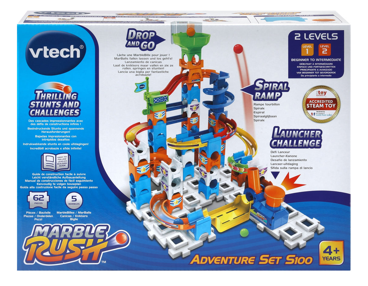 Vtech Marble Rush - Set De Aventura S100, Tren 80-503649