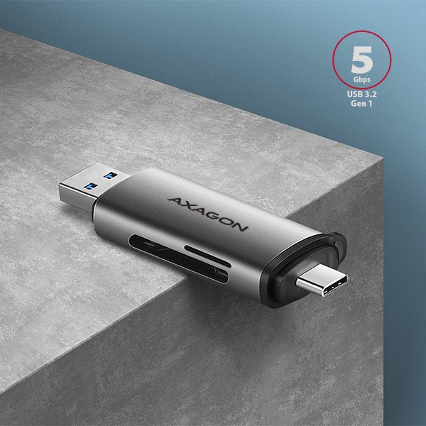 EAN 8595247904416 - Axagon CRE-SAC lector de tarjeta USB 3.0 Type-A/Type-C Gris imagen 3