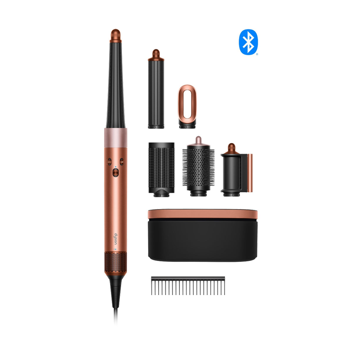 EAN 5025155119693 - Dyson Airwrap ID Straight + Wavy Herramienta de peinado con múltiples accesorios Caliente Negro, Oro rosa imagen 1